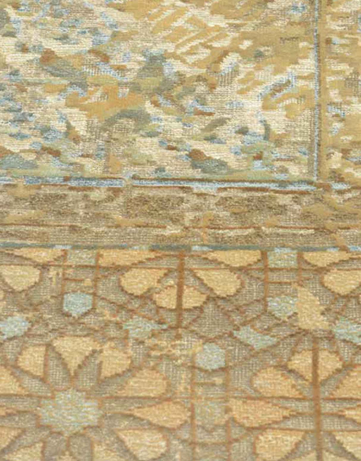 Windswept Handknotted Wool and Silk Rug By Tarun Tahiliani