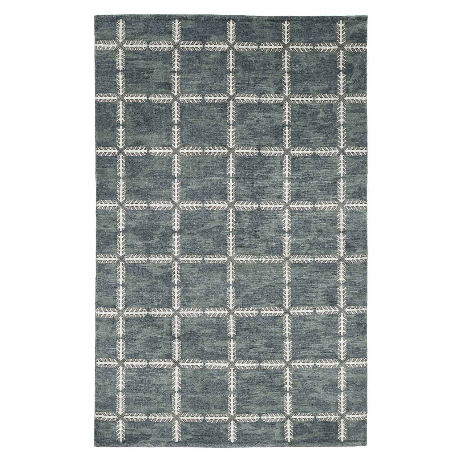 Checks Handknotted Wool Rug