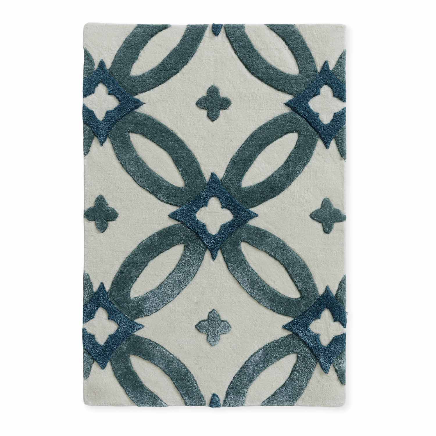 Hand-tufted wool and viscose rug