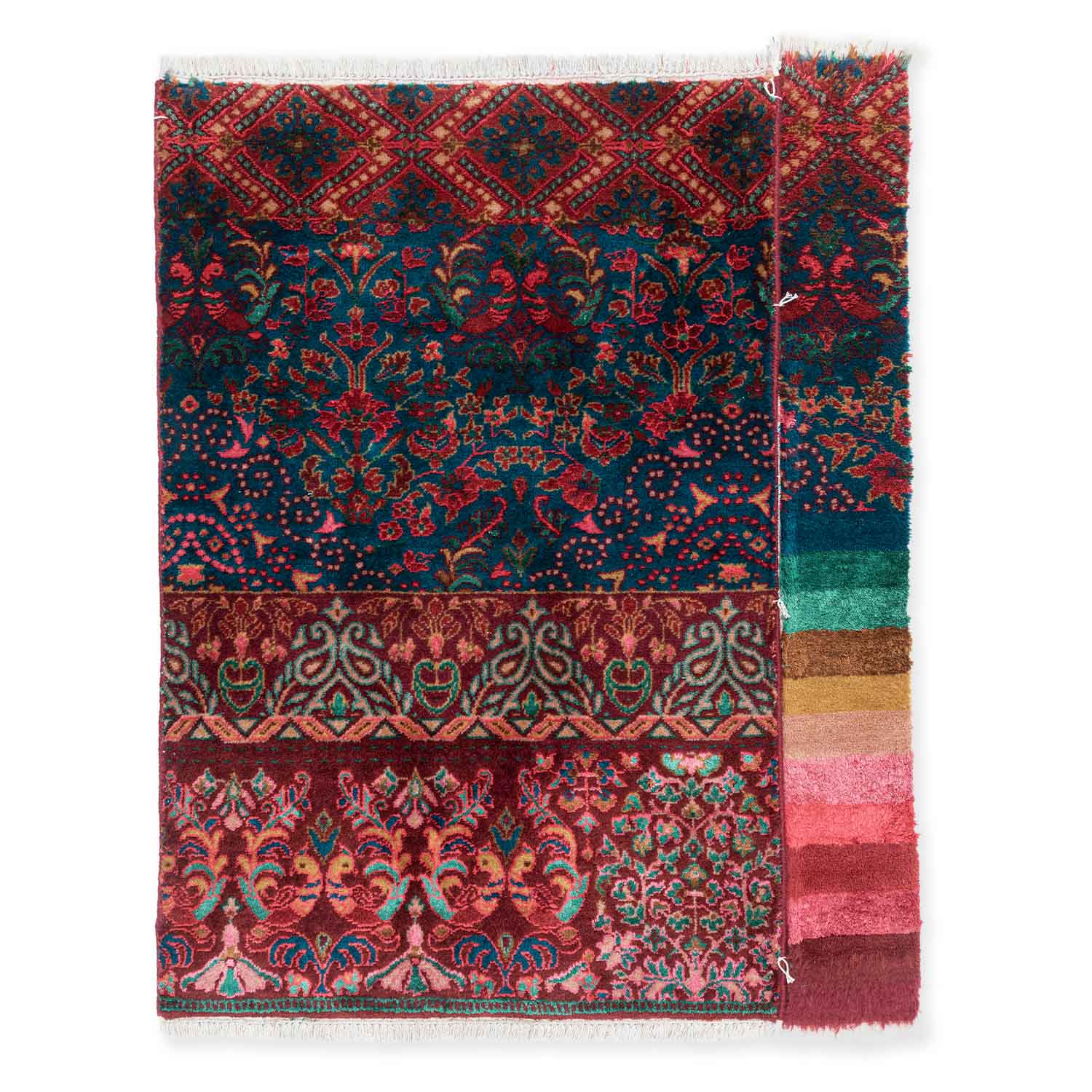 Rostamir Handknotted wool and silk rug