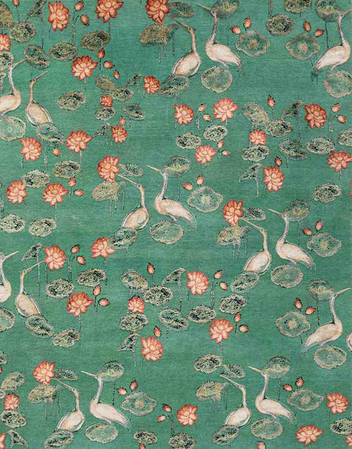 Oriental Handknotted Wool and Silk Rug By Anita Dalmia