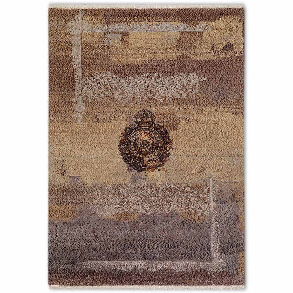 Vintage Insignia Hand Knotted Woollen and Silk Rug By Shantanu And Nikhil