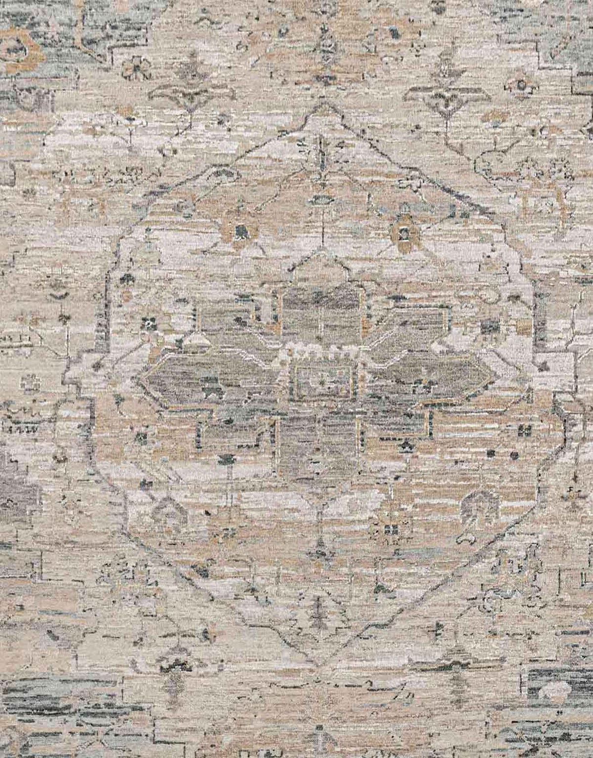 Abrash Handknotted Wool and Silk Rug