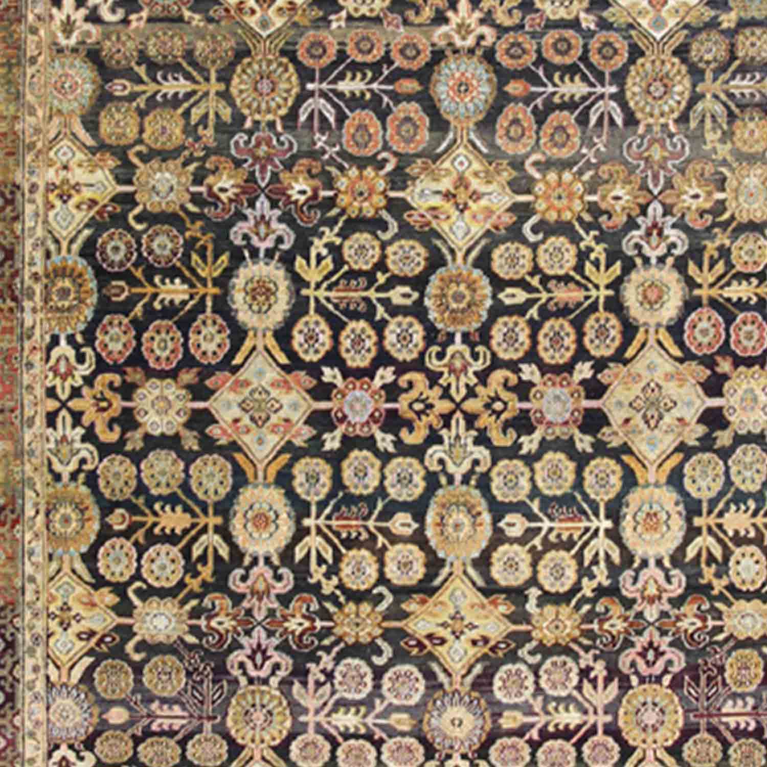 Viraset Handknotted Silk and Wool Rug