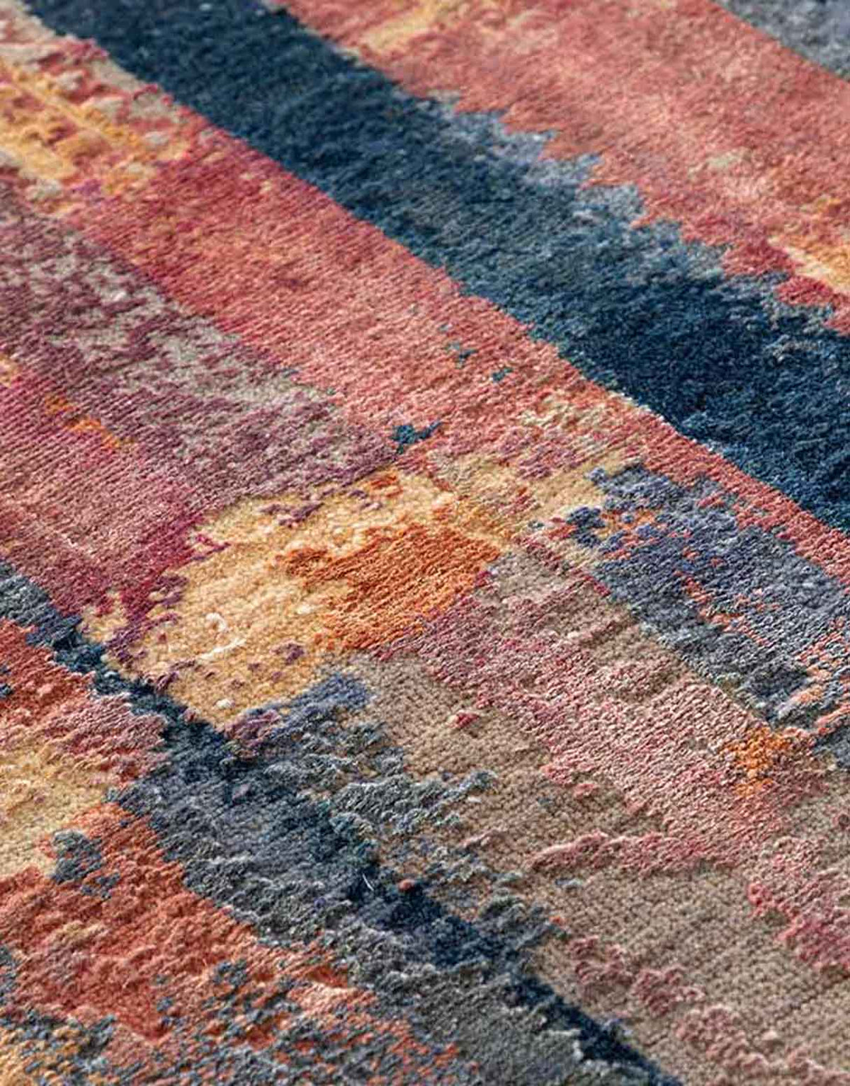 Pochampally Hand Knotted Woollen And Silk Rug By Abraham & Thakore