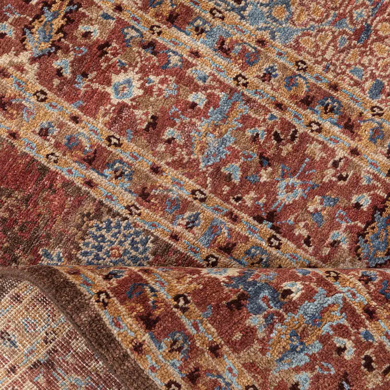 Muneem Handknotted Wool and Silk Rug By JJ Valaya