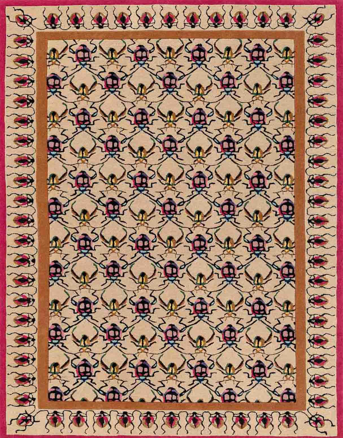 Mughal Jaal Handtufted Wool and Viscose Rug By Varun Rana