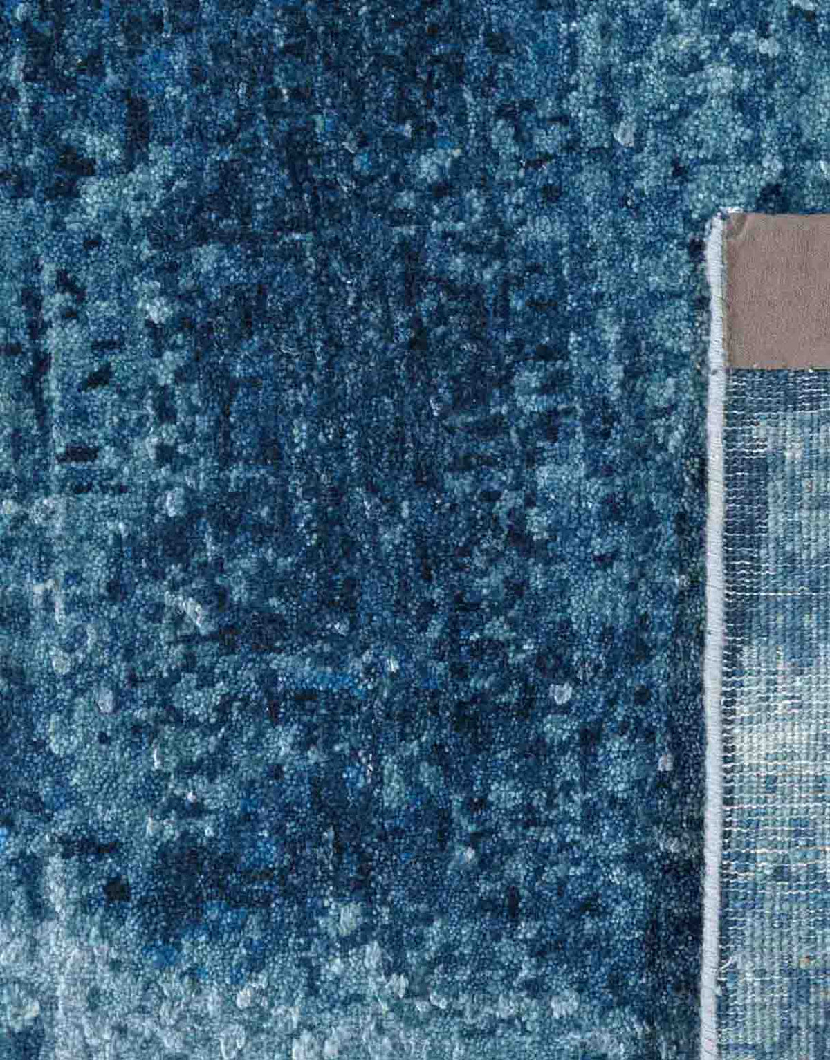 Azure Handknotted Wool and Silk Rug