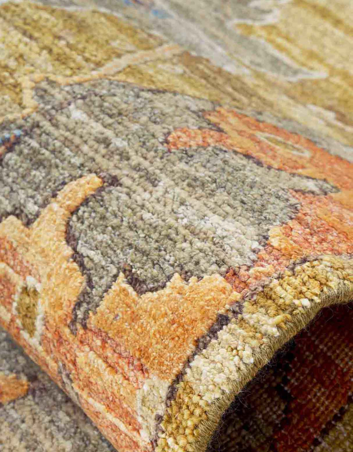 Tillage Hand Knotted Wool And Silk Rug