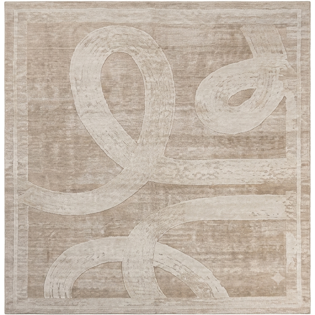 Brixton Handknotted wool and silk rug