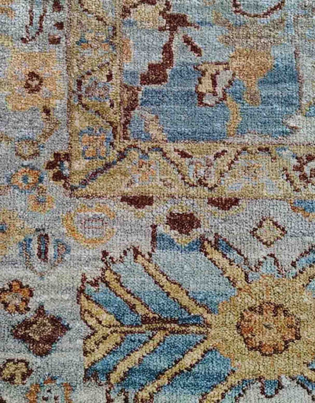 Moor Hand Knotted Wool And Silk Rug