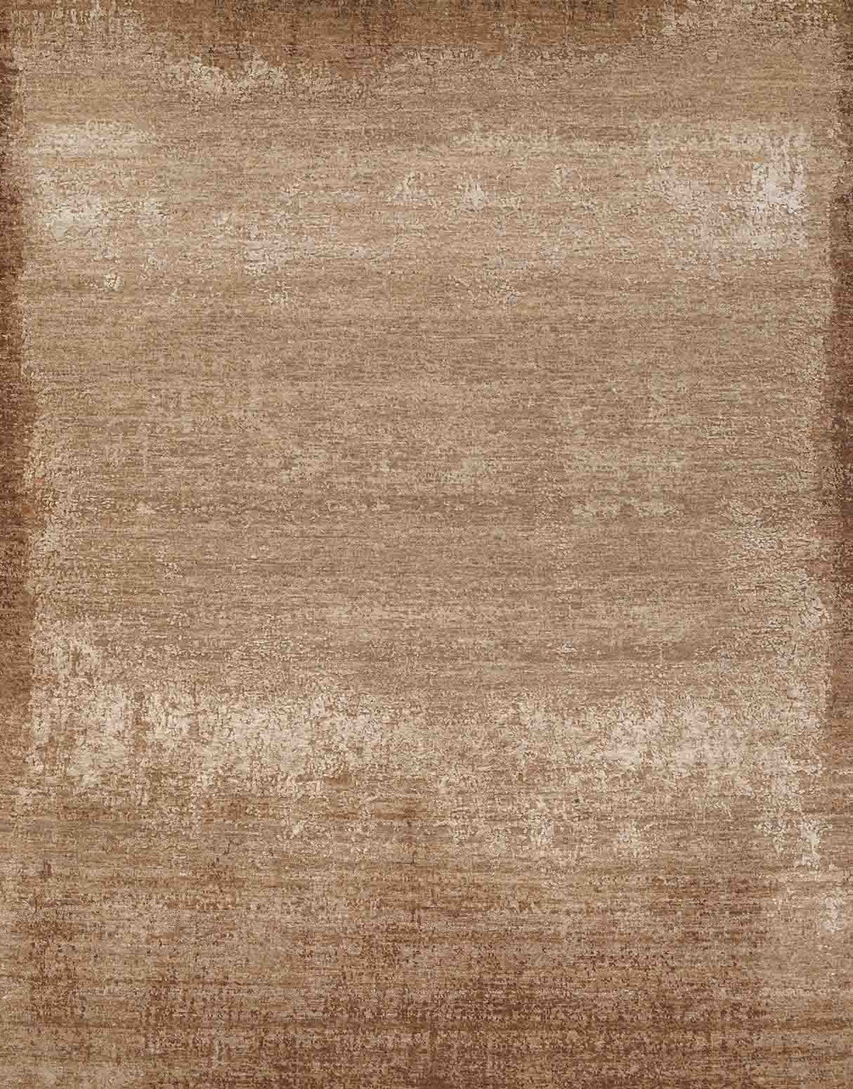 Cinnamon Hand knotted Wool and Silk Rug By Nikhil Kapoor