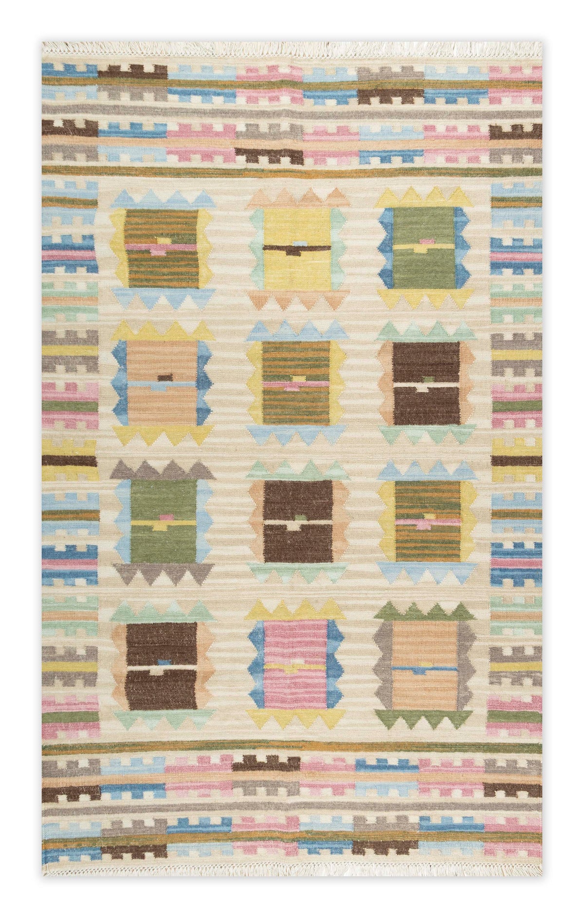 Marlow Hand Woven Woollen Dhurrie
