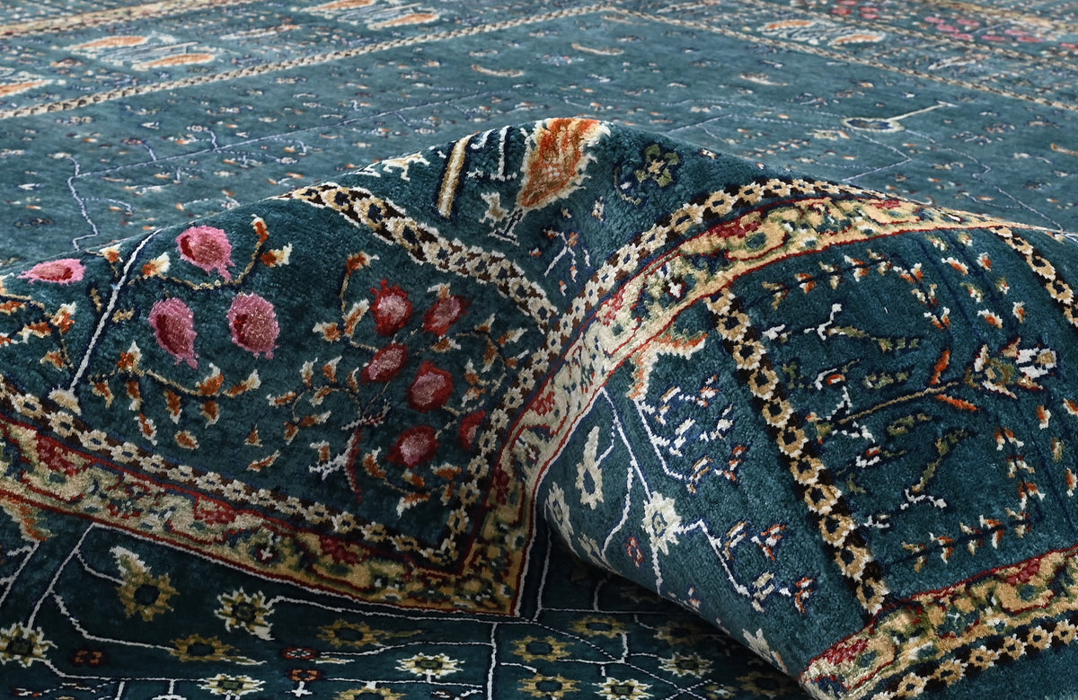 Neelambar Hand Knotted Wool And Bamboo Silk Rug