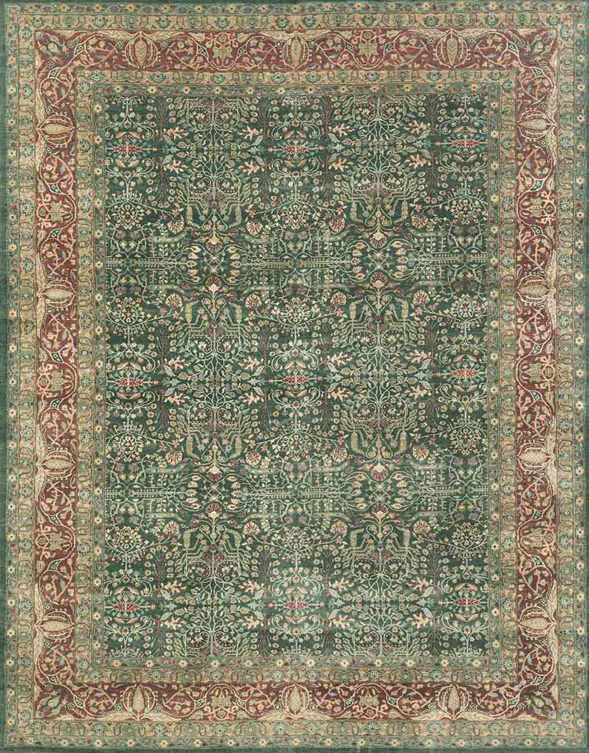 Mohanam Handknotted Wool and Silk Rug
