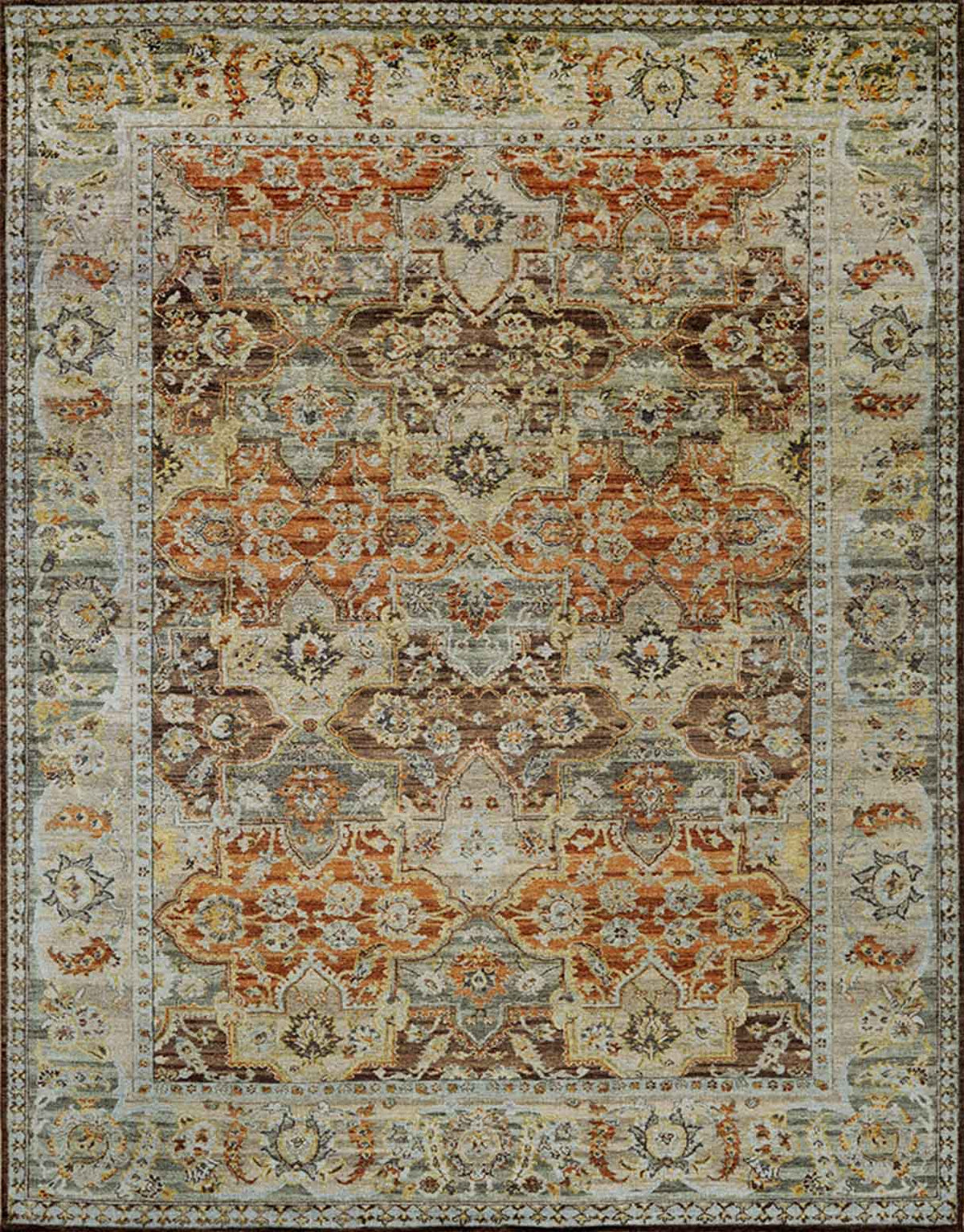 Citadel Hand Knotted Wool And Silk Rug