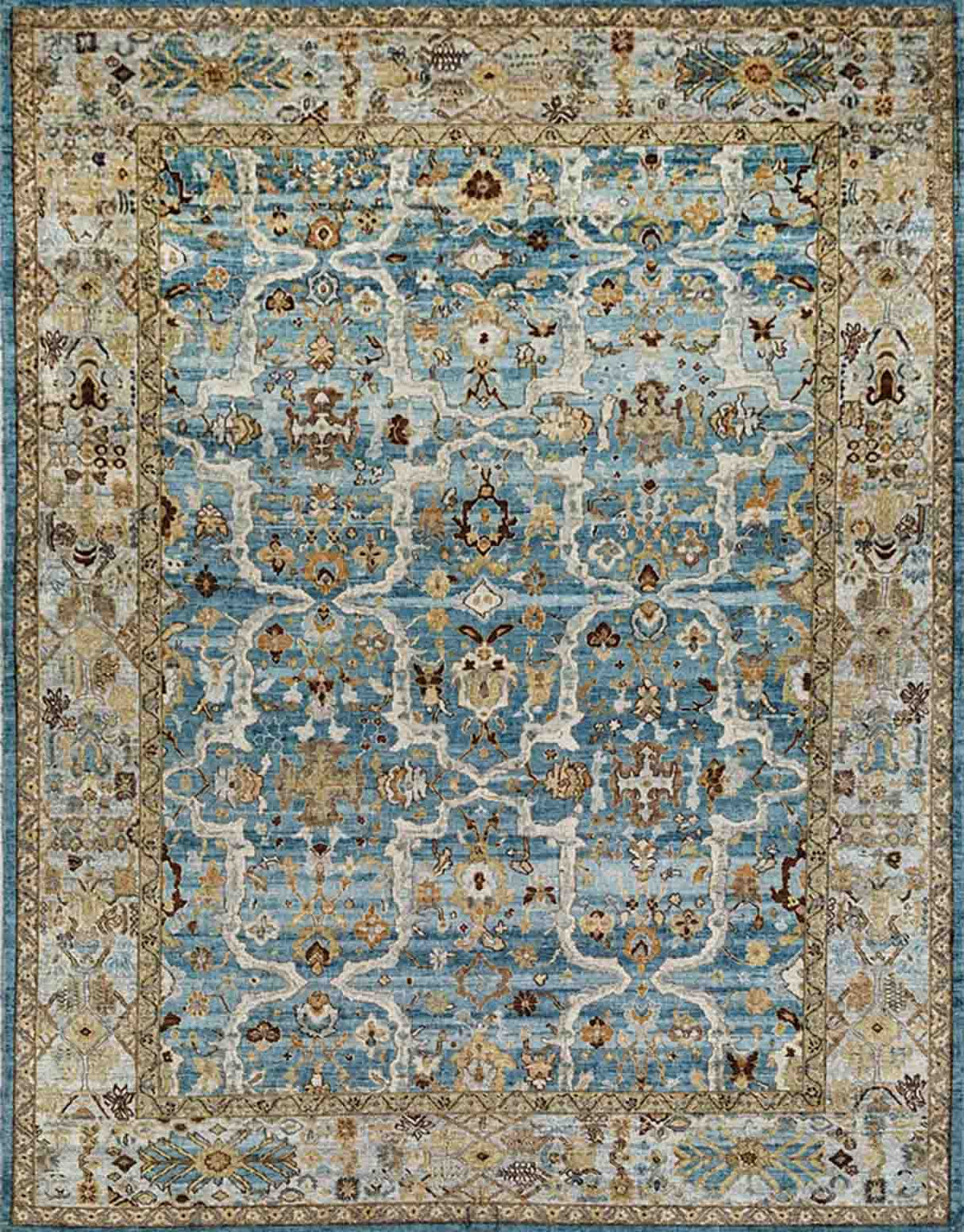 Moor Hand Knotted Wool And Silk Rug