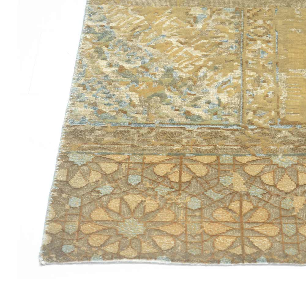 Windswept Handknotted Wool and Silk Rug By Tarun Tahiliani