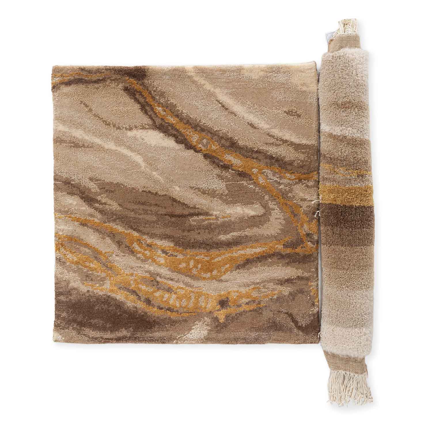 Larva Handknotted Wool and Silk Rug