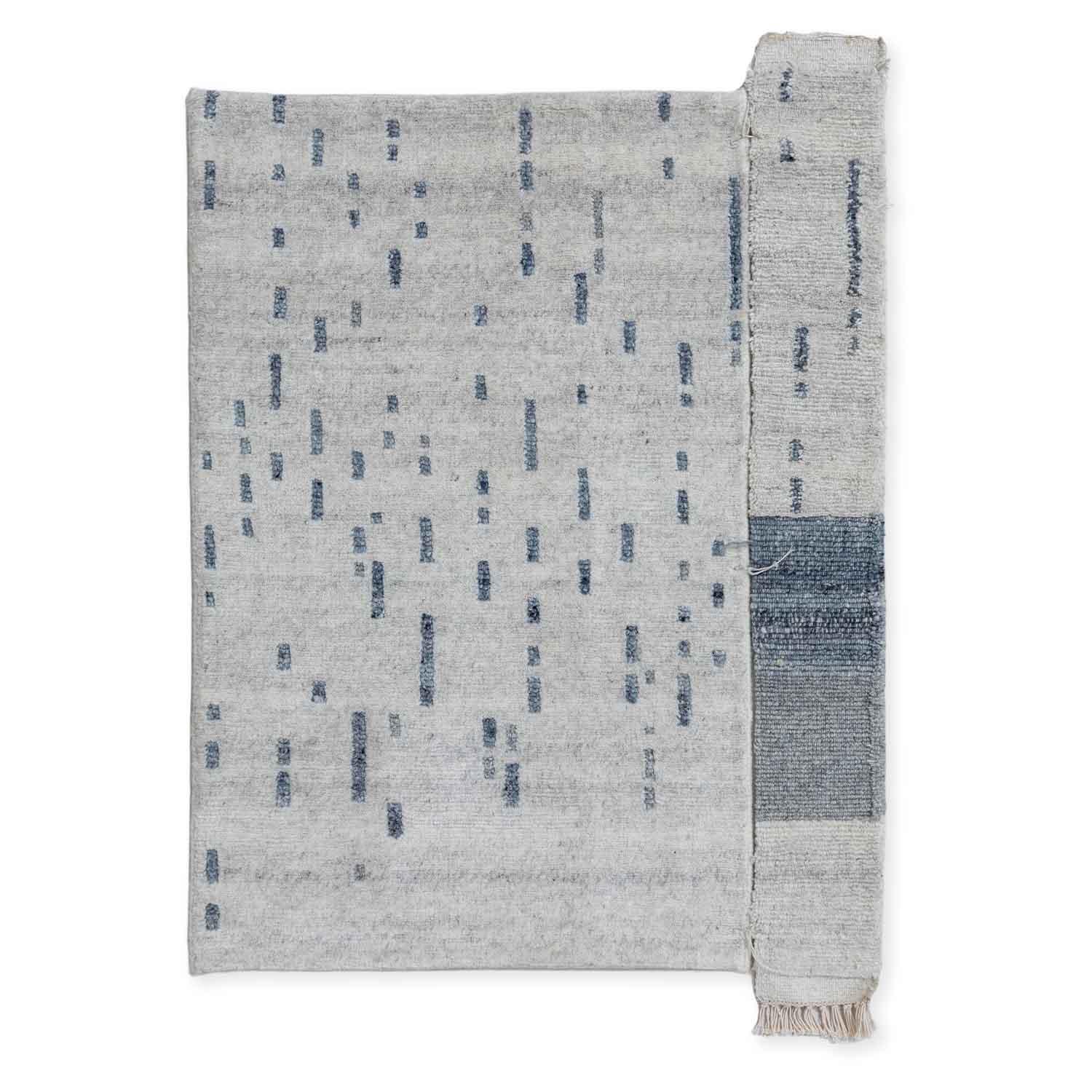 Droplet Handknotted Wool and Viscose Rug
