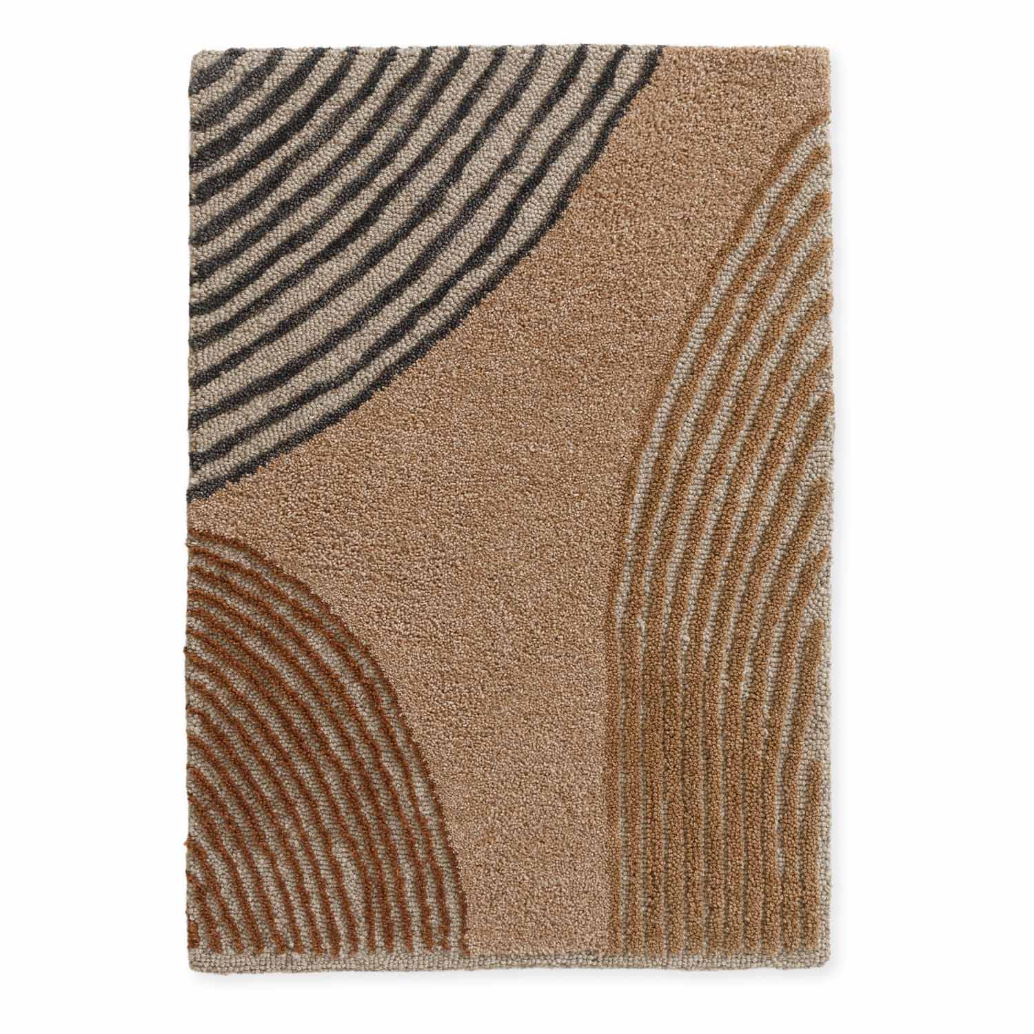Looped Hand-tufted wool rug