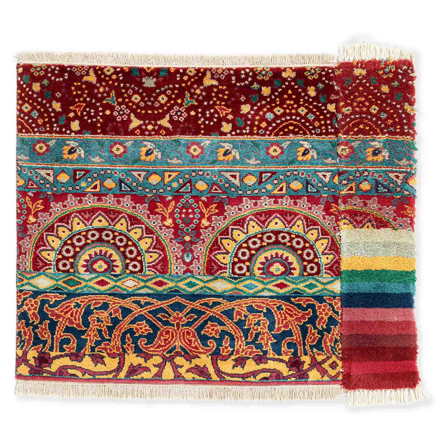 Zarvik Handknotted wool and silk rug