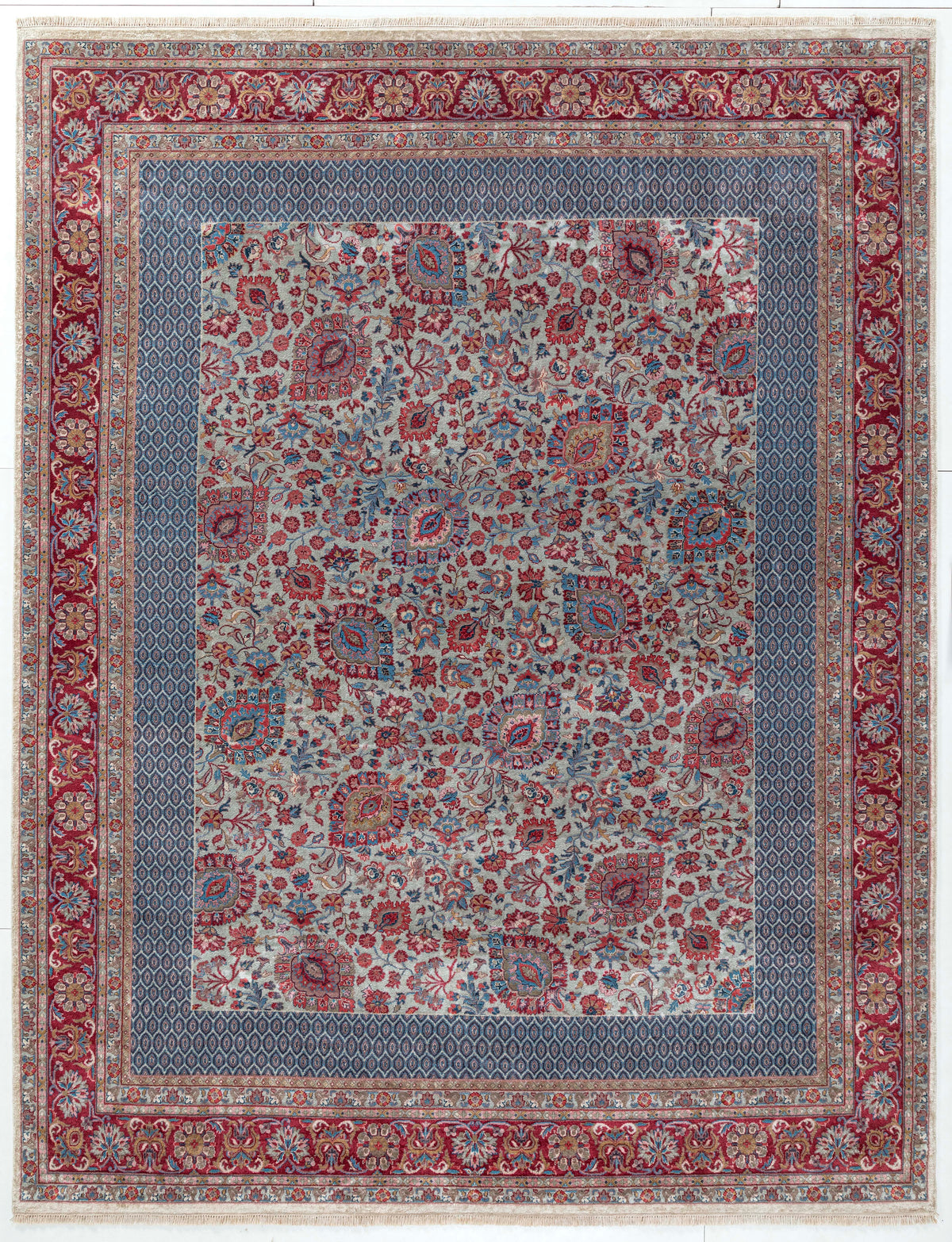 Muqaddas Hand Knotted Silk and Woollen Rug By JJ Valaya