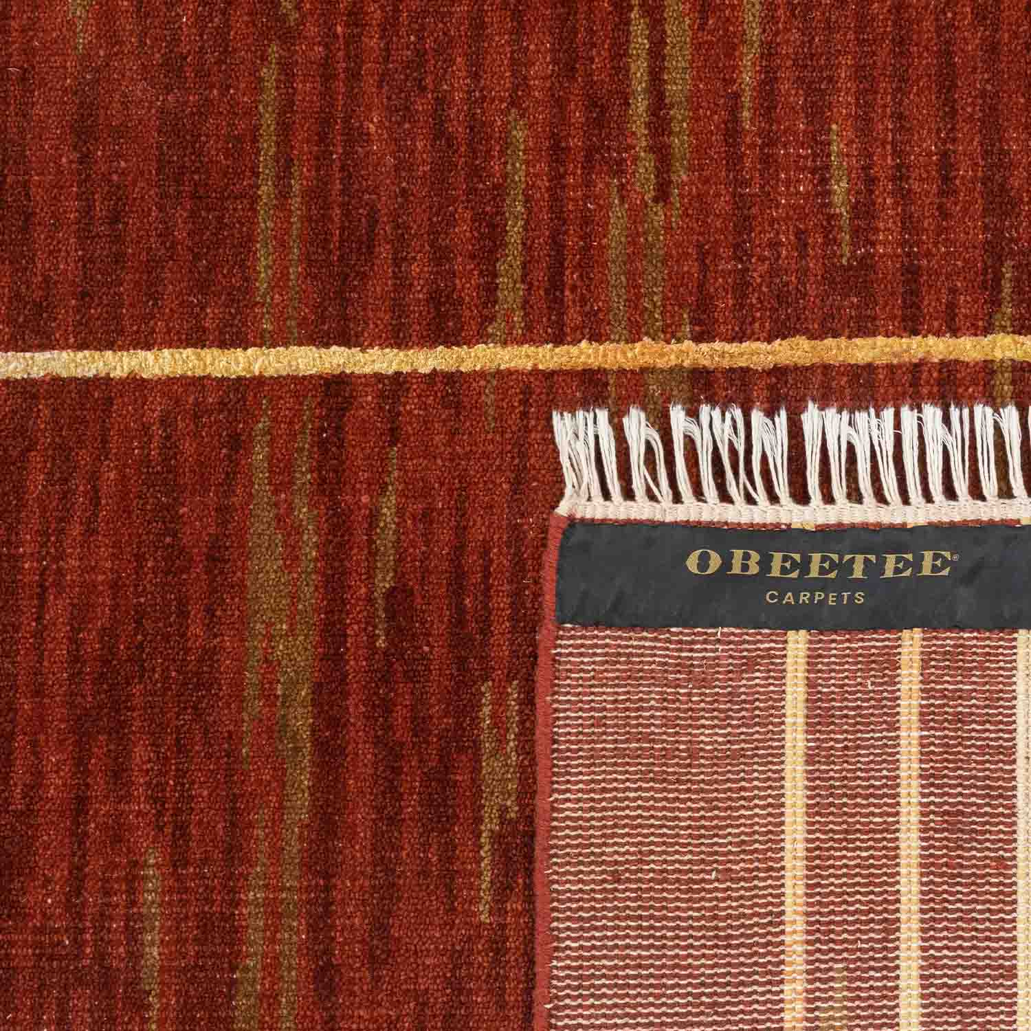 Maya hand knotted wool and silk rug by Angeli Sowani for Obeetee - close up