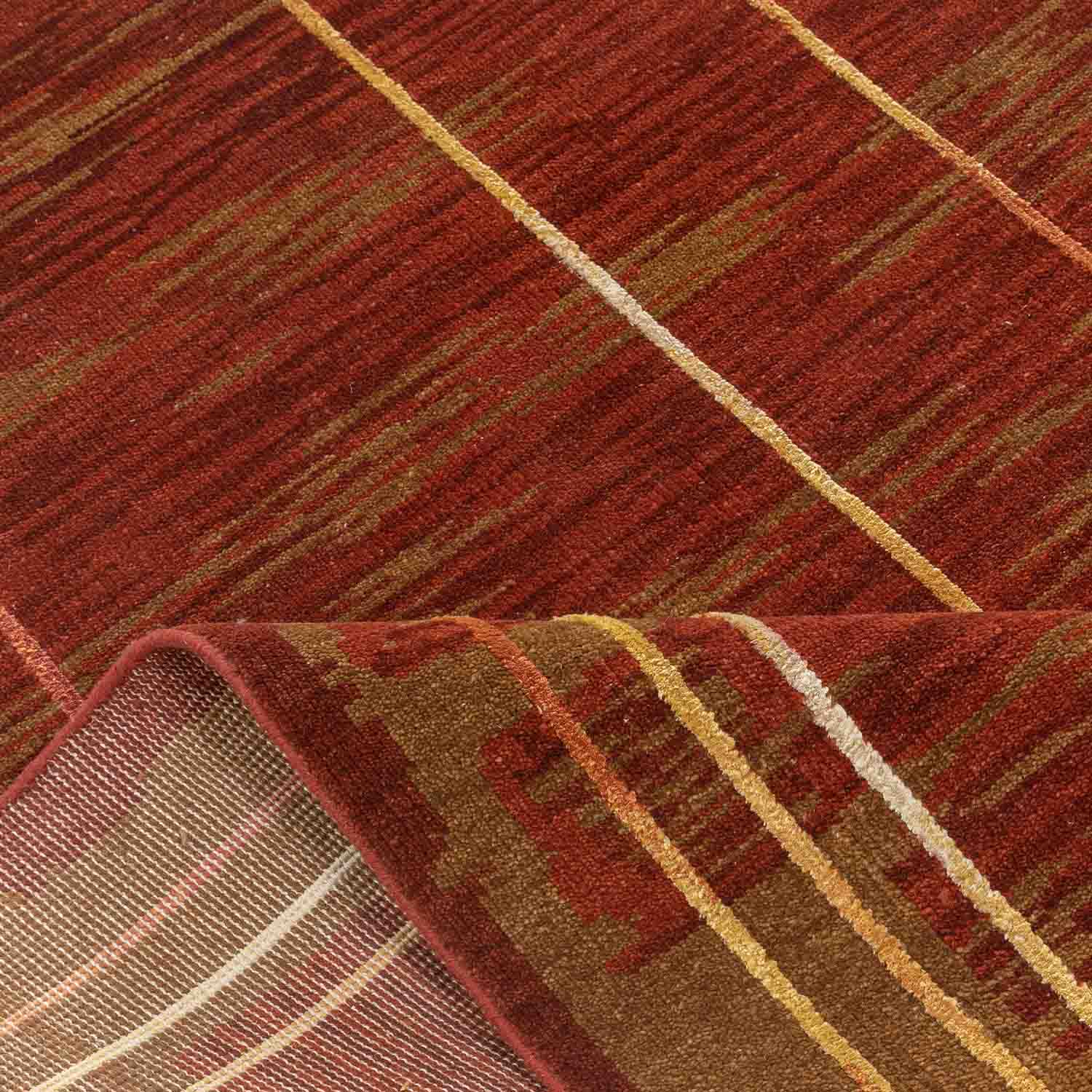 Maya hand knotted wool and silk rug by Angeli Sowani for Obeetee - texture detail