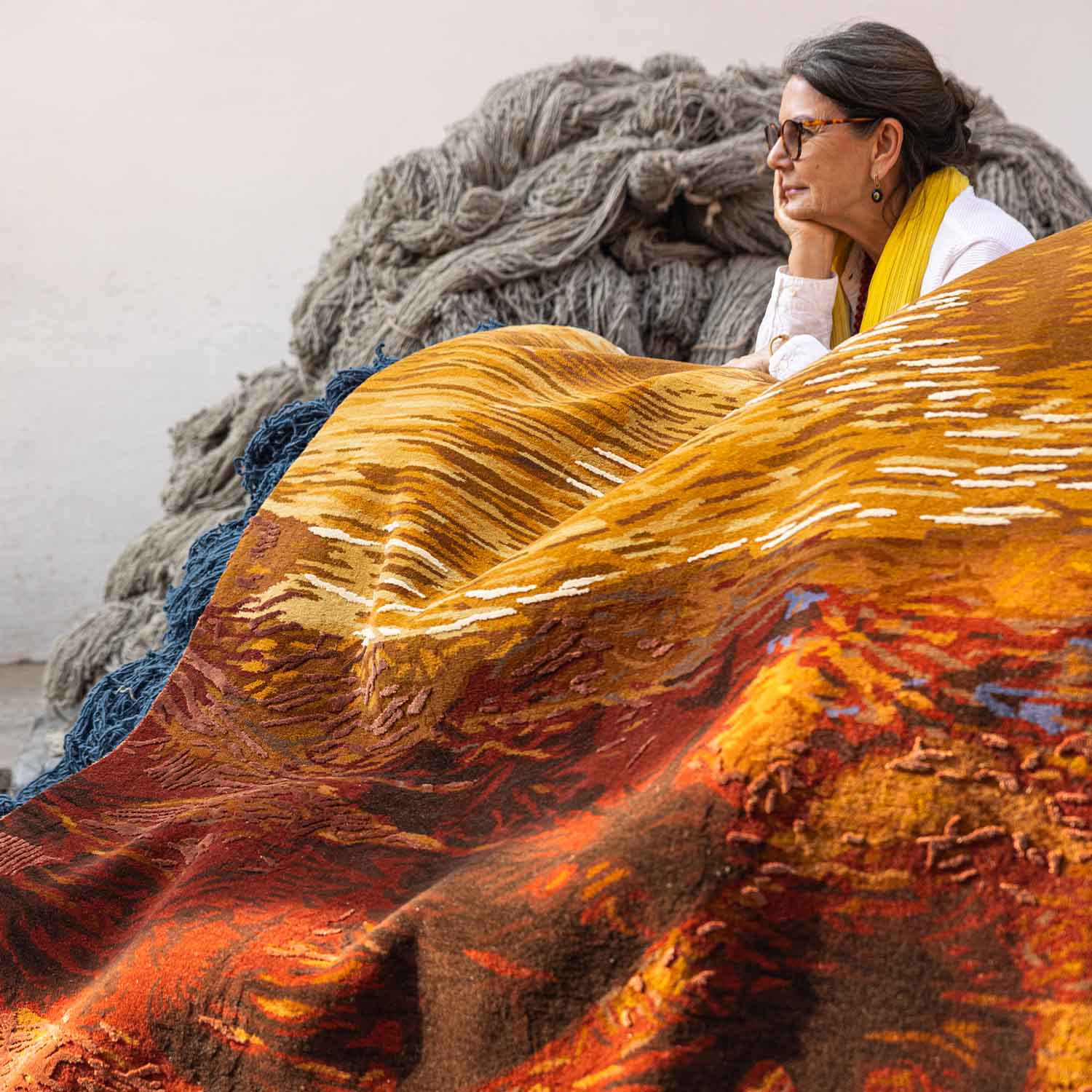 Patan Hand Knotted Woollen And Silk Rug By Angeli Sowani