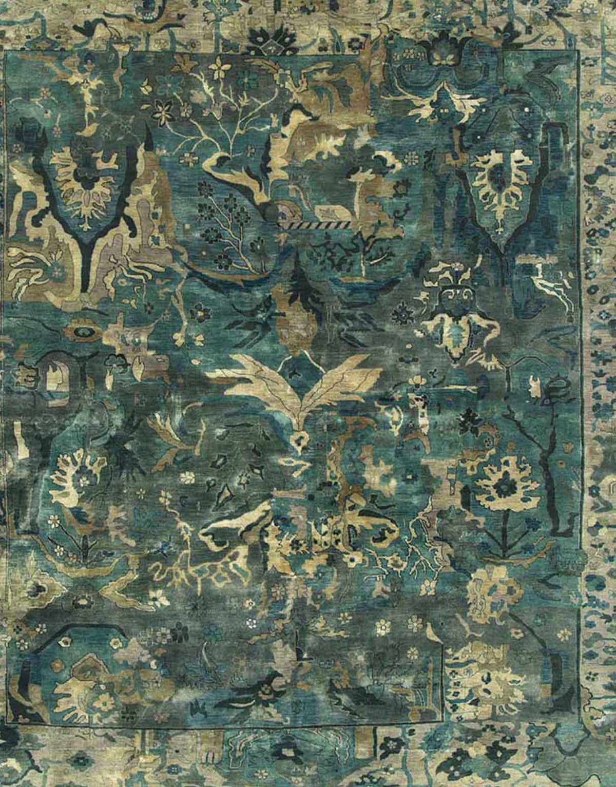 Amber Handknotted Wool Runner
