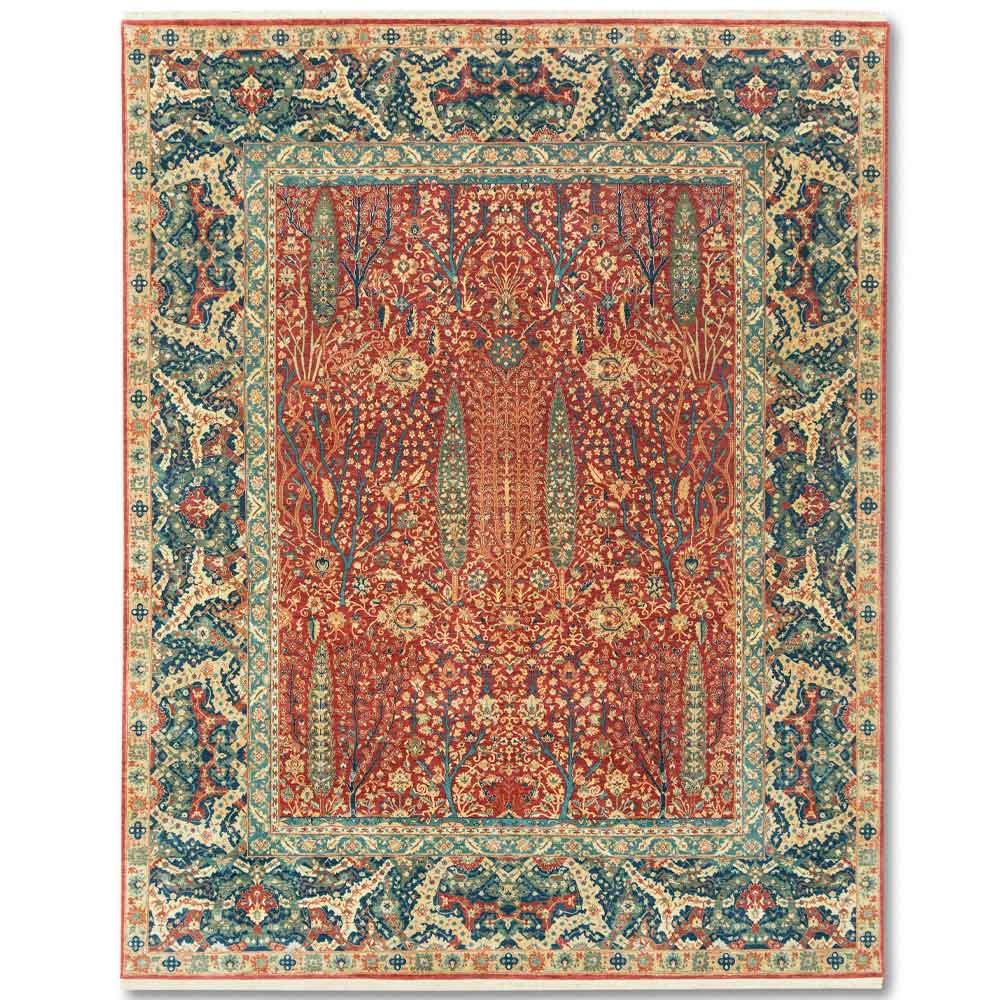 Tree of Life Handknotted Wool Runner