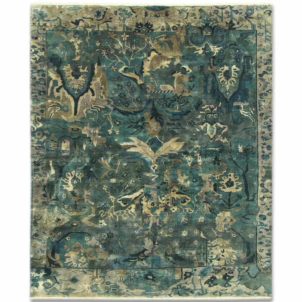 Amber Hand Knotted Wool Rug