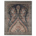 Tabeer Black Handknotted Silk and Wool Rug By JJ Valaya