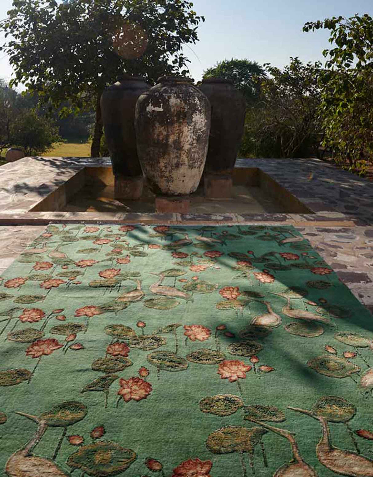 Oriental Handknotted Wool and Silk Rug By Anita Dalmia