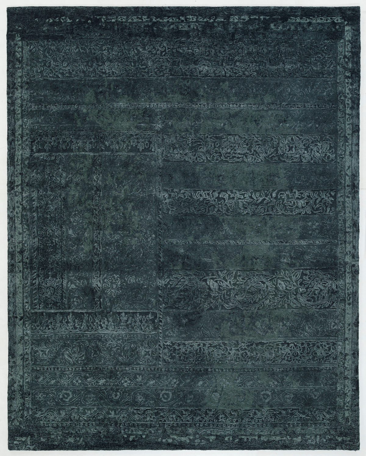 Nilofur Hand Tufted Woollen And Viscose Rug By Tarun Tahiliani