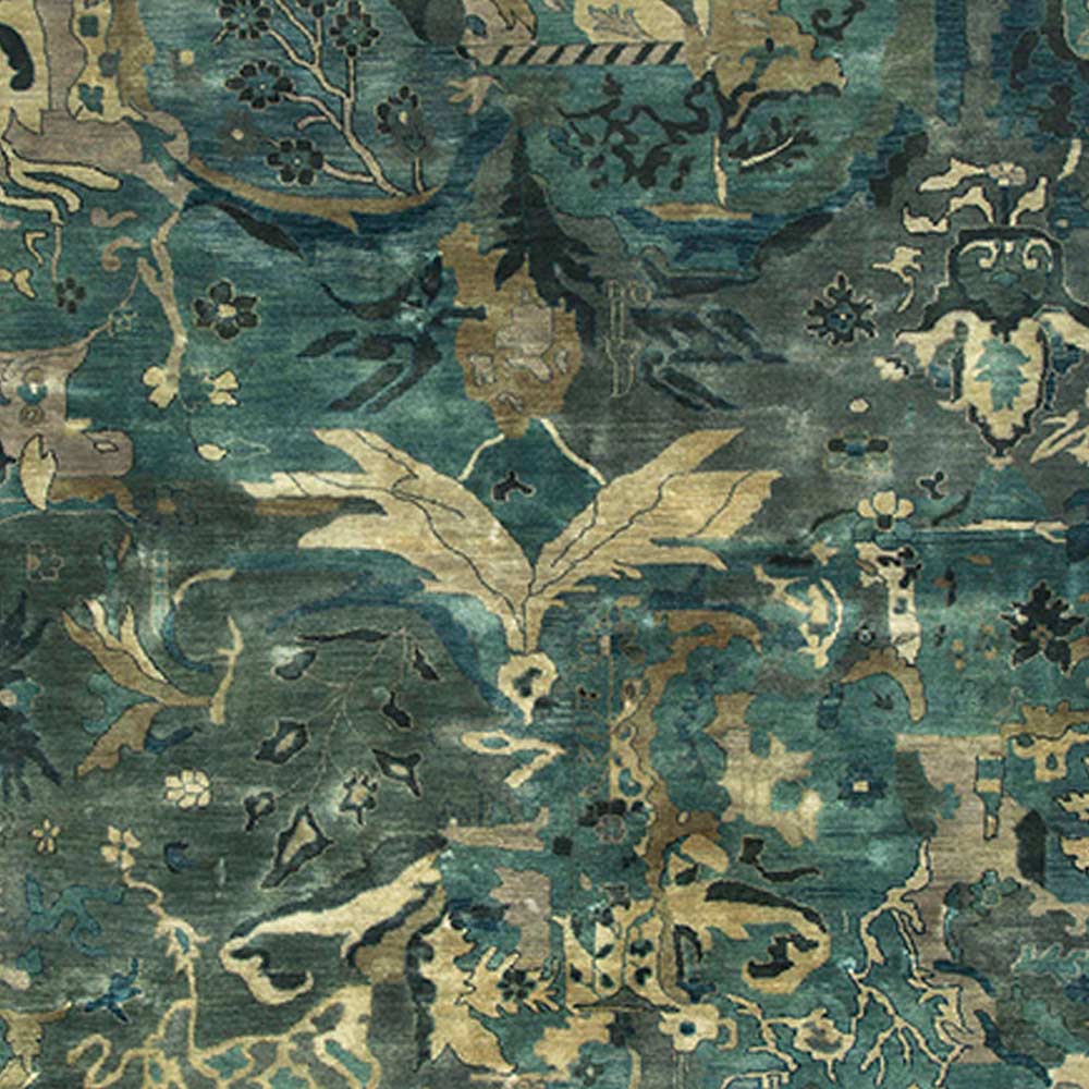 Amber Hand Knotted Wool Rug