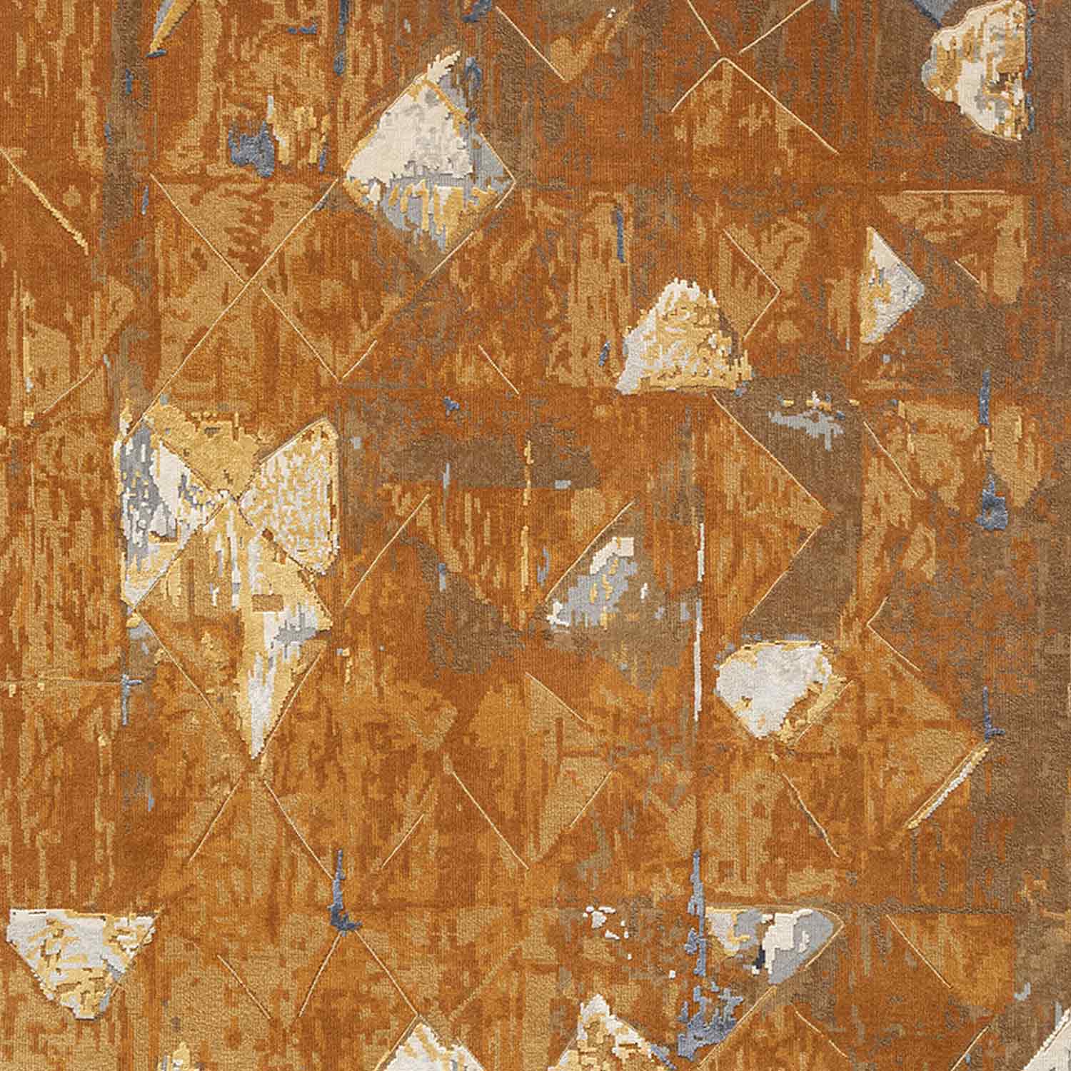 Winchester Warm Handknotted Wool and Silk Rug