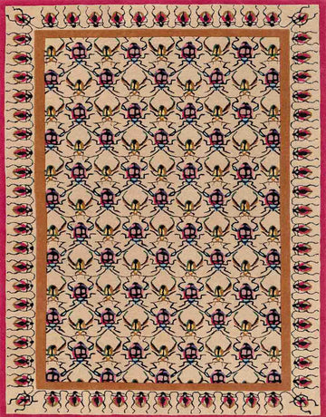 Mughal Jaal Handtufted Wool and Viscose Rug By Varun Rana