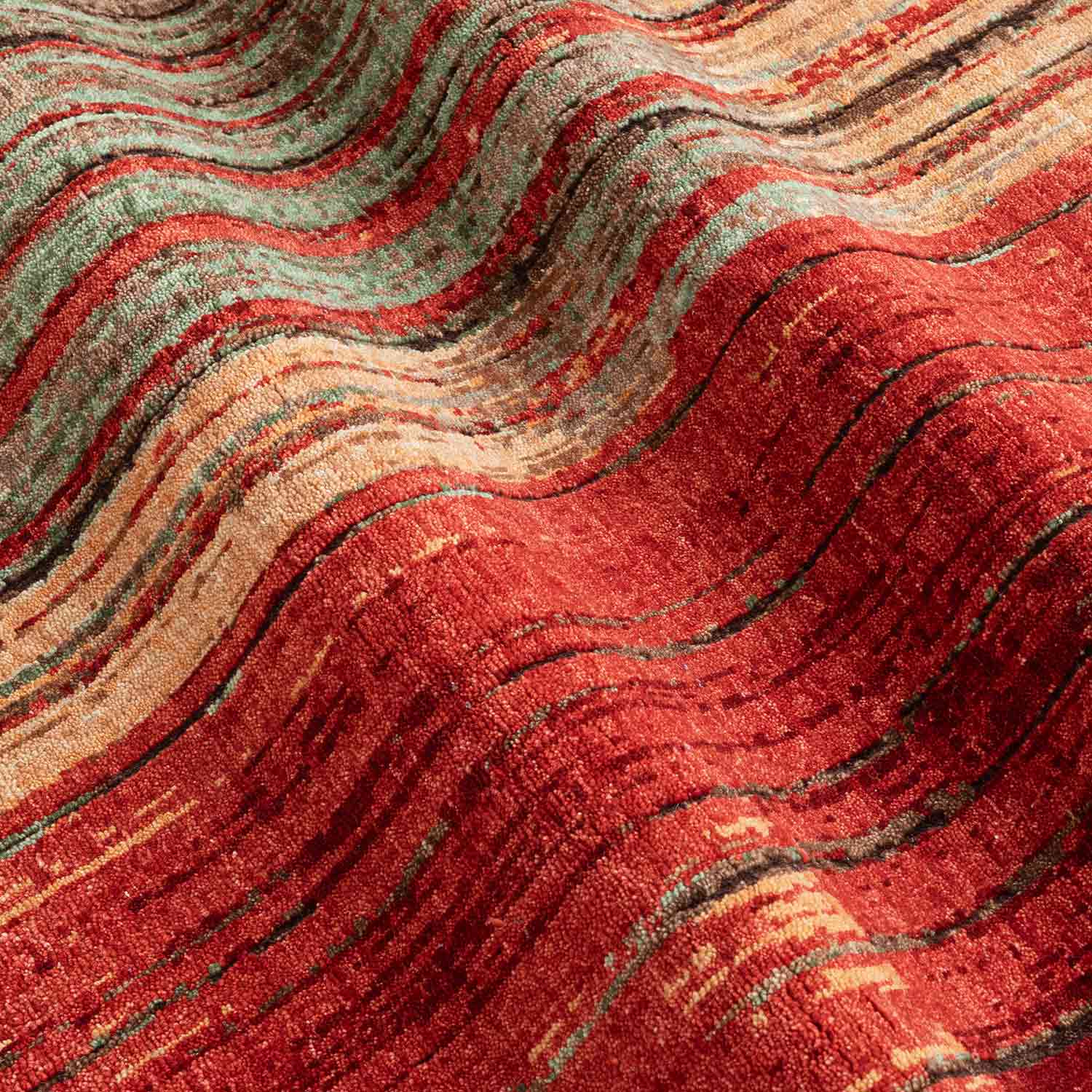 Navrang Handknotted Wool and Silk Rug