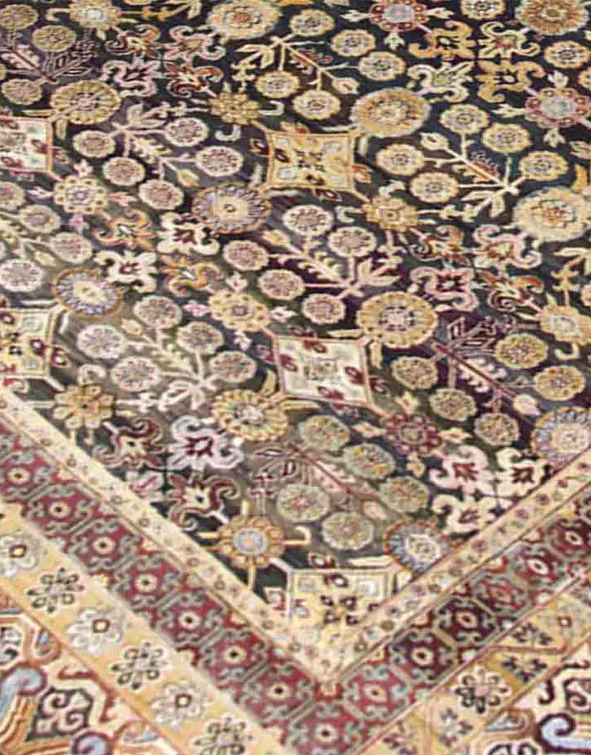 Viraset Handknotted Silk and Wool Rug