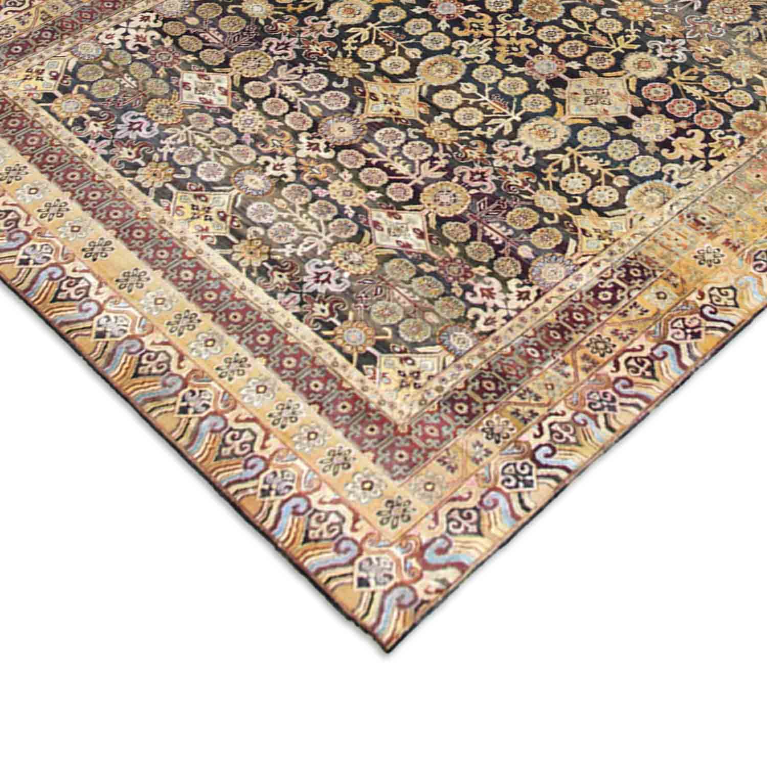 Viraset Handknotted Silk and Wool Rug