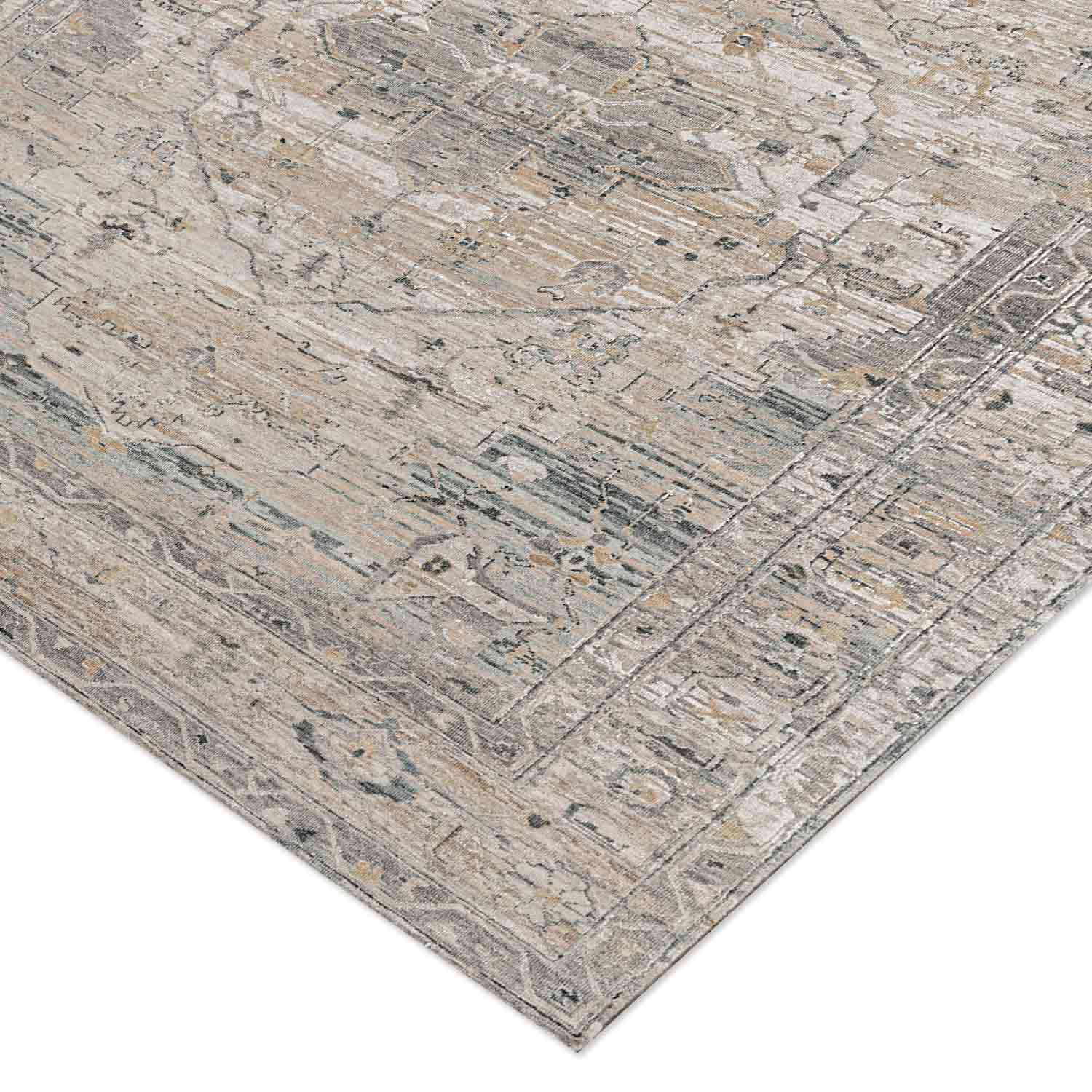 Abrash Handknotted Wool and Silk Rug