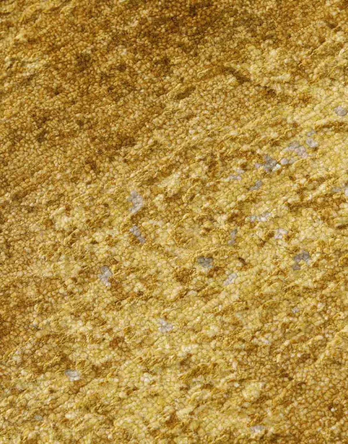 Gold Handknotted Wool and Silk Rug