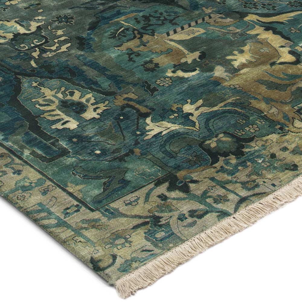 Amber Hand Knotted Wool Rug