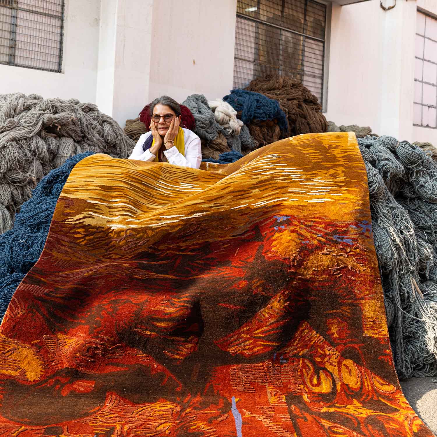 Patan Hand Knotted Woollen And Silk Rug By Angeli Sowani