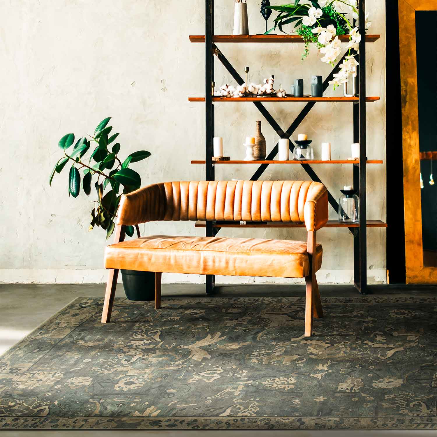 Amber Hand Knotted Wool Rug