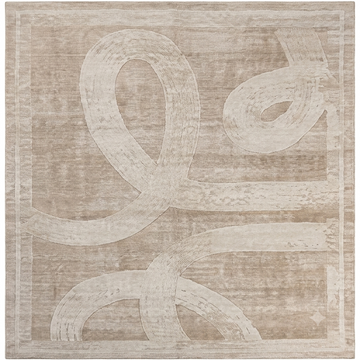 Brixton Handknotted wool and silk rug