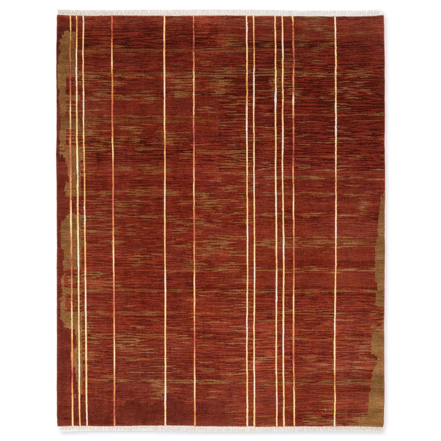 Maya hand knotted wool and silk rug by Angeli Sowani for Obeetee - full view