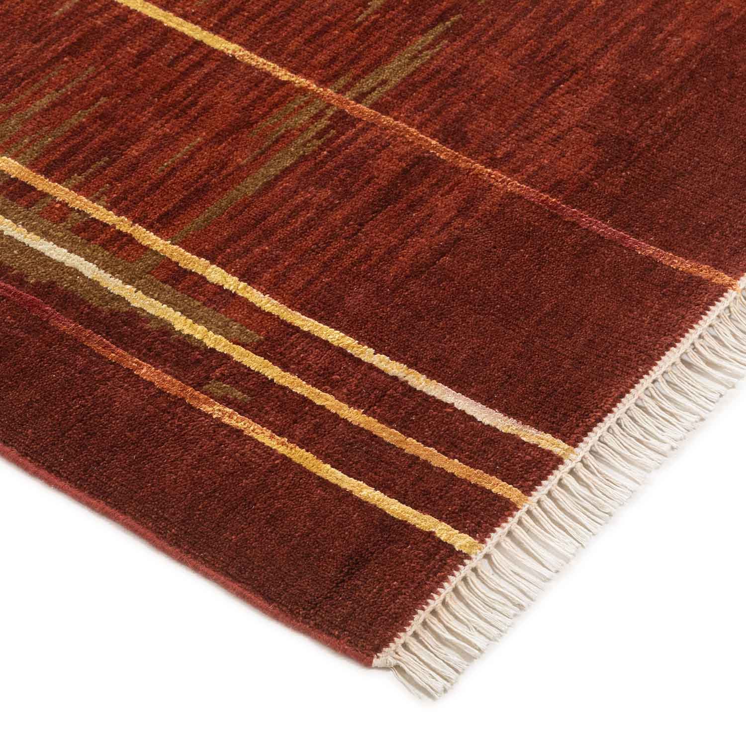 Maya hand knotted wool and silk rug by Angeli Sowani for Obeetee - pattern detail